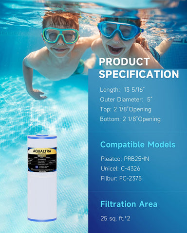 Close-up of PRB25IN filter core demonstrates durable polypropylene construction