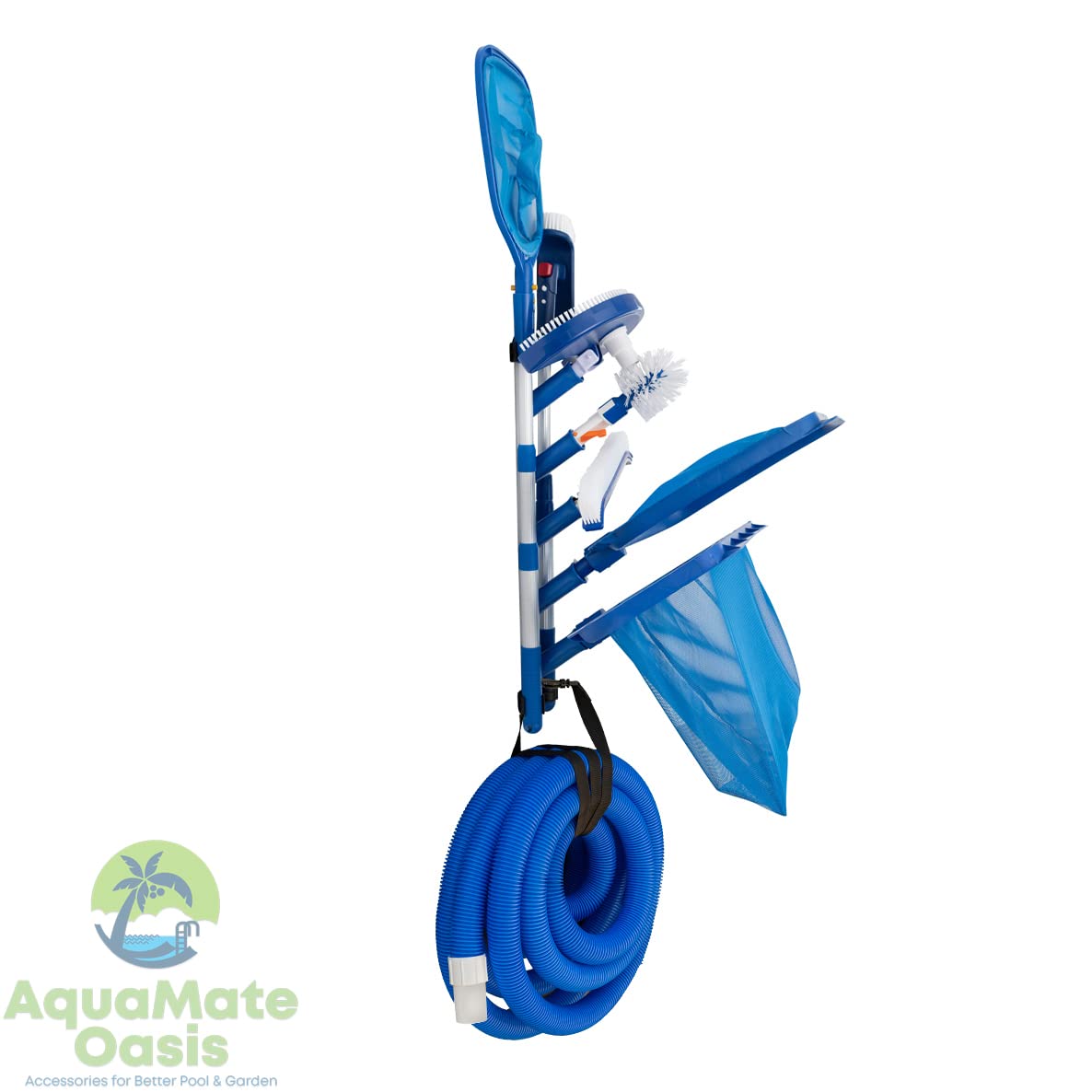 Aquamate Oasis multi-pocket rack holds up to five accessories for easy access.