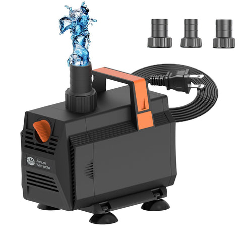 AquaMiracle 1200GPH submersible pump for ponds and tanks with efficient flow