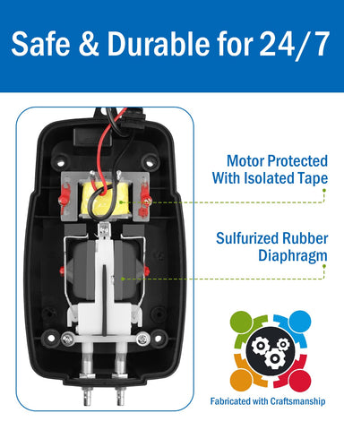 Aquamiracle 2-inch air stones delivering gentle bubbling for oxygen transfer