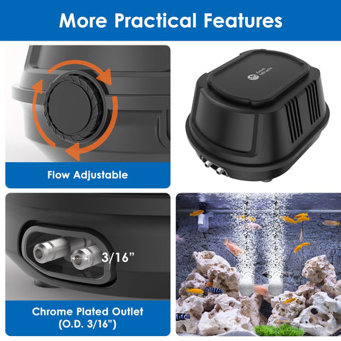 AquaMiracle 2 inch air stones deliver strong oxygenating bubbles