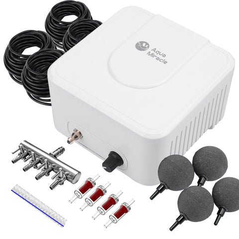 AquaMiracle all-in-one pond aerator pack contents for easy setup and reliable aeration.