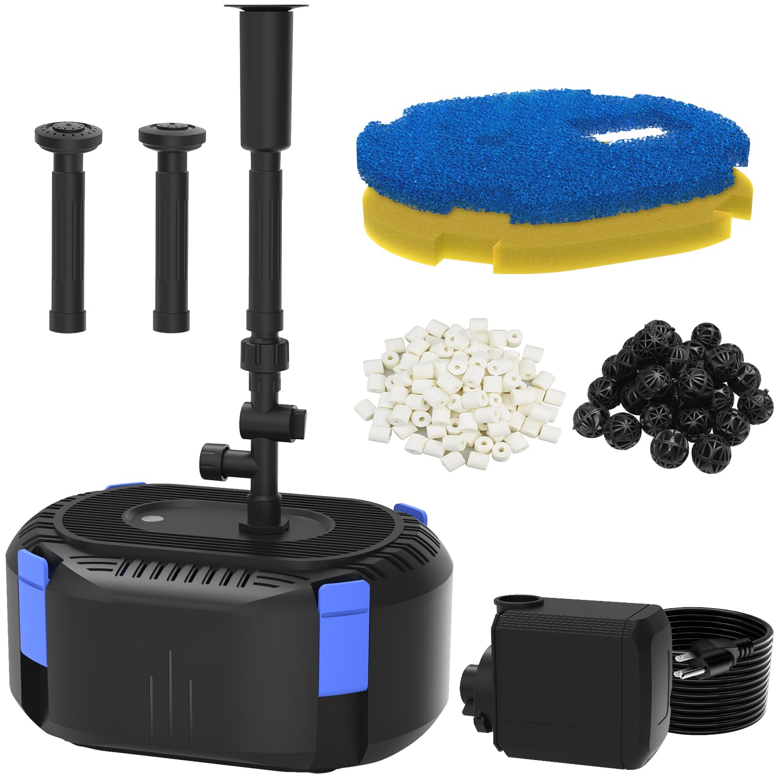 AquaMiracle all-in-one pond filter kit for crystal clear water.