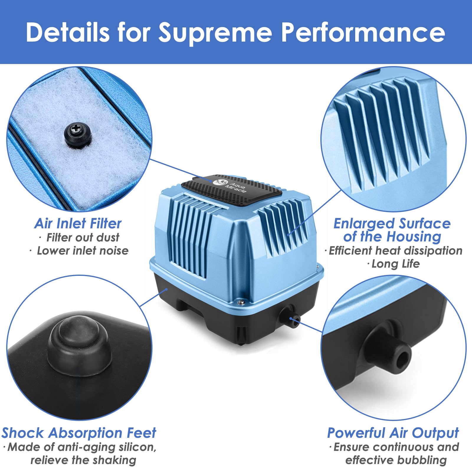 AquaMiracle AP-40 in quiet operation with layered damping for low noise