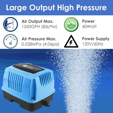 Aquamiracle AP-80 top view emphasizing quiet operation and heat-dissipating housing