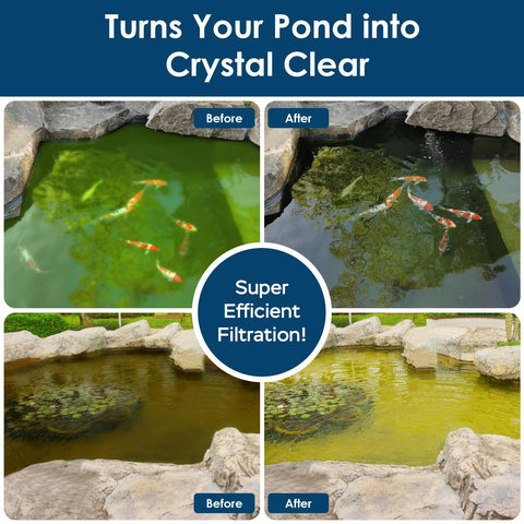 AquaMiracle dual water output for powering waterfalls and streams in your pond.