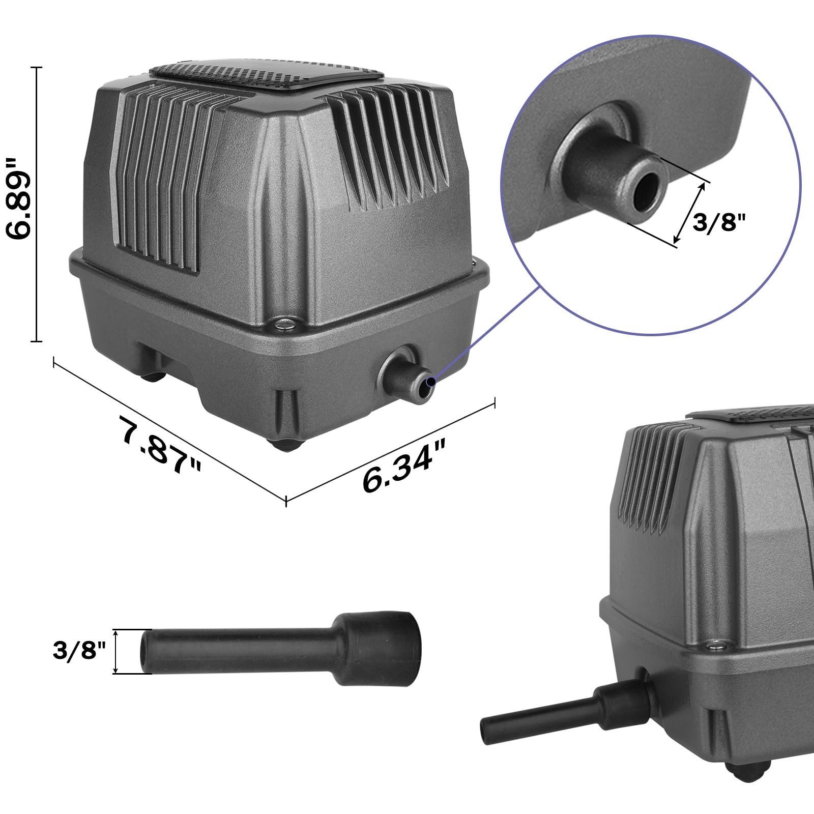 Aquamiracle compact setup along pond edge facilitates easy oxygenation.