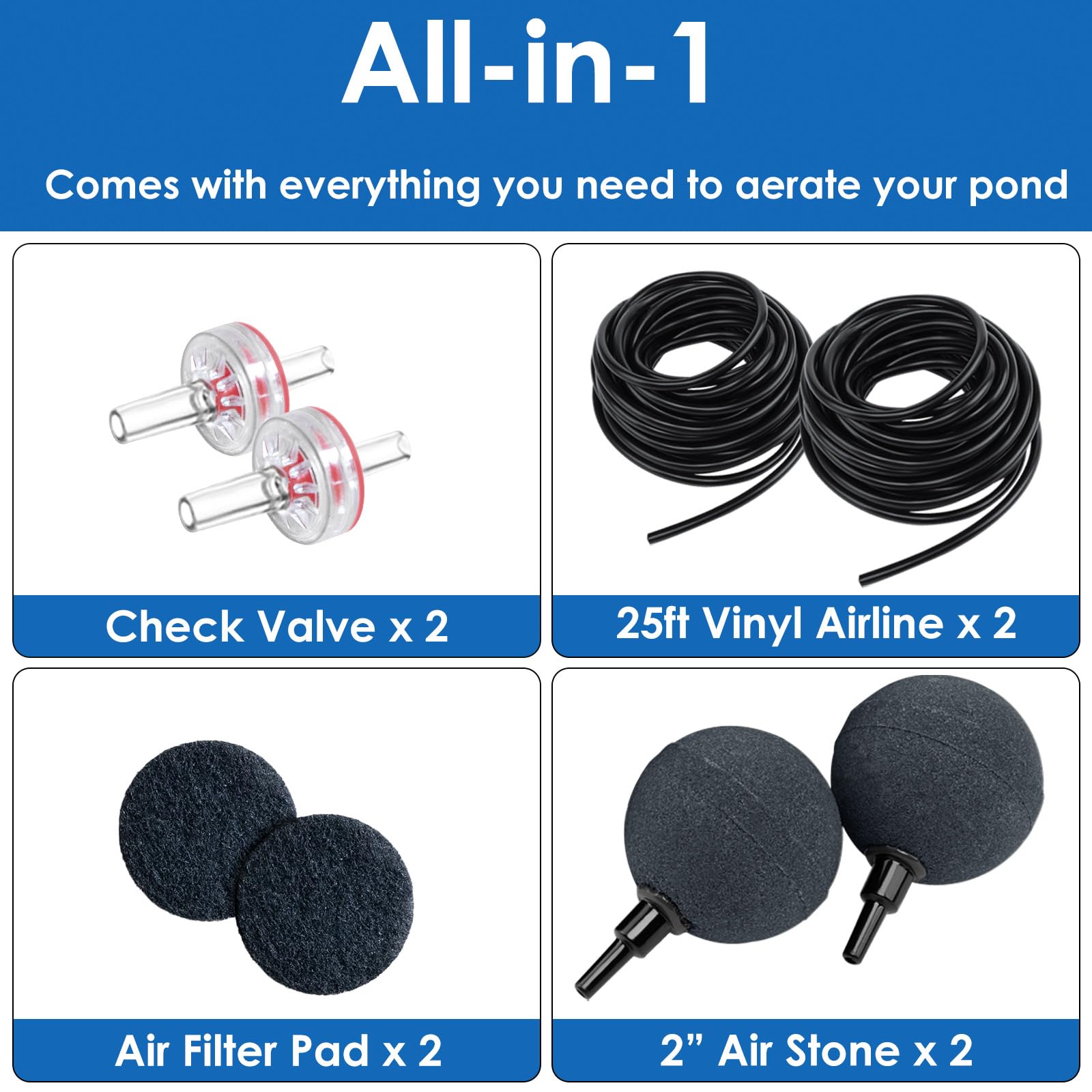 AquaMiracle quiet operation with magnet suspension for peaceful ponds
