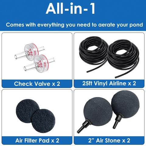 AquaMiracle quiet operation with magnet suspension for peaceful ponds