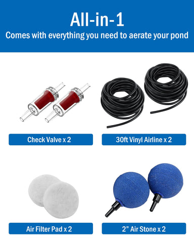 Aquamiracle silent durable design minimizes noise in outdoor ponds