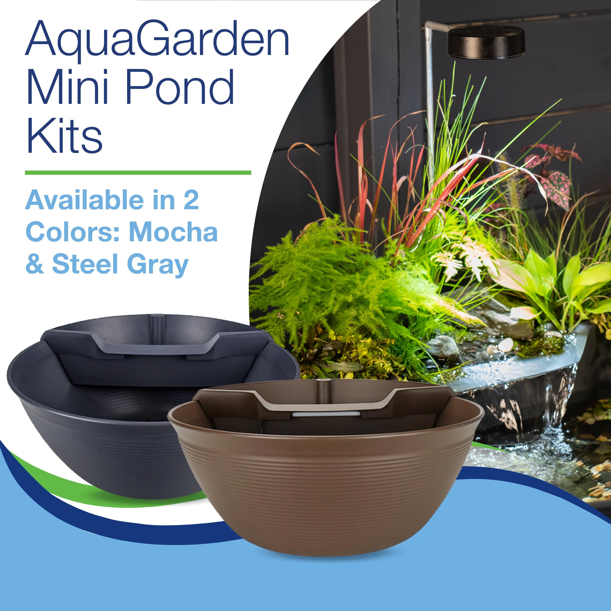 Aquascape AquaGarden Pond Kit versatile placement for home, patio, or garden setups
