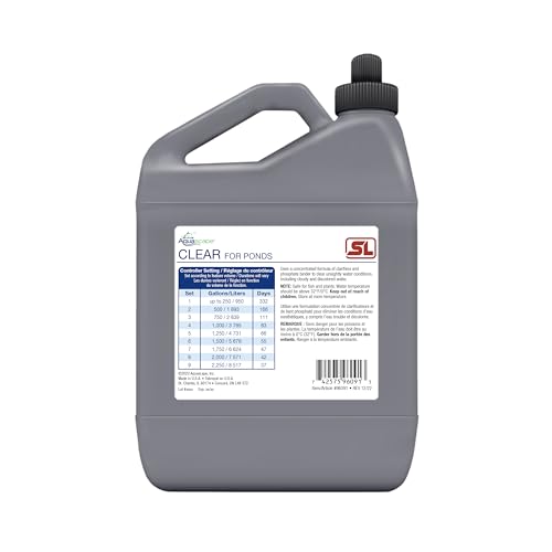 Aquascape SL dosing bottle being poured, demonstrating easy dosing for pond clarity