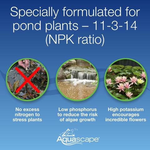 Aquascape capsules easy-application ensures consistent nourishment for pond plants.