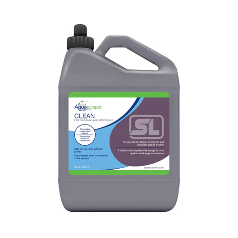 Aquascape Clean Fountain Water Treatment SL 96095 bottle for clearer fountain water.