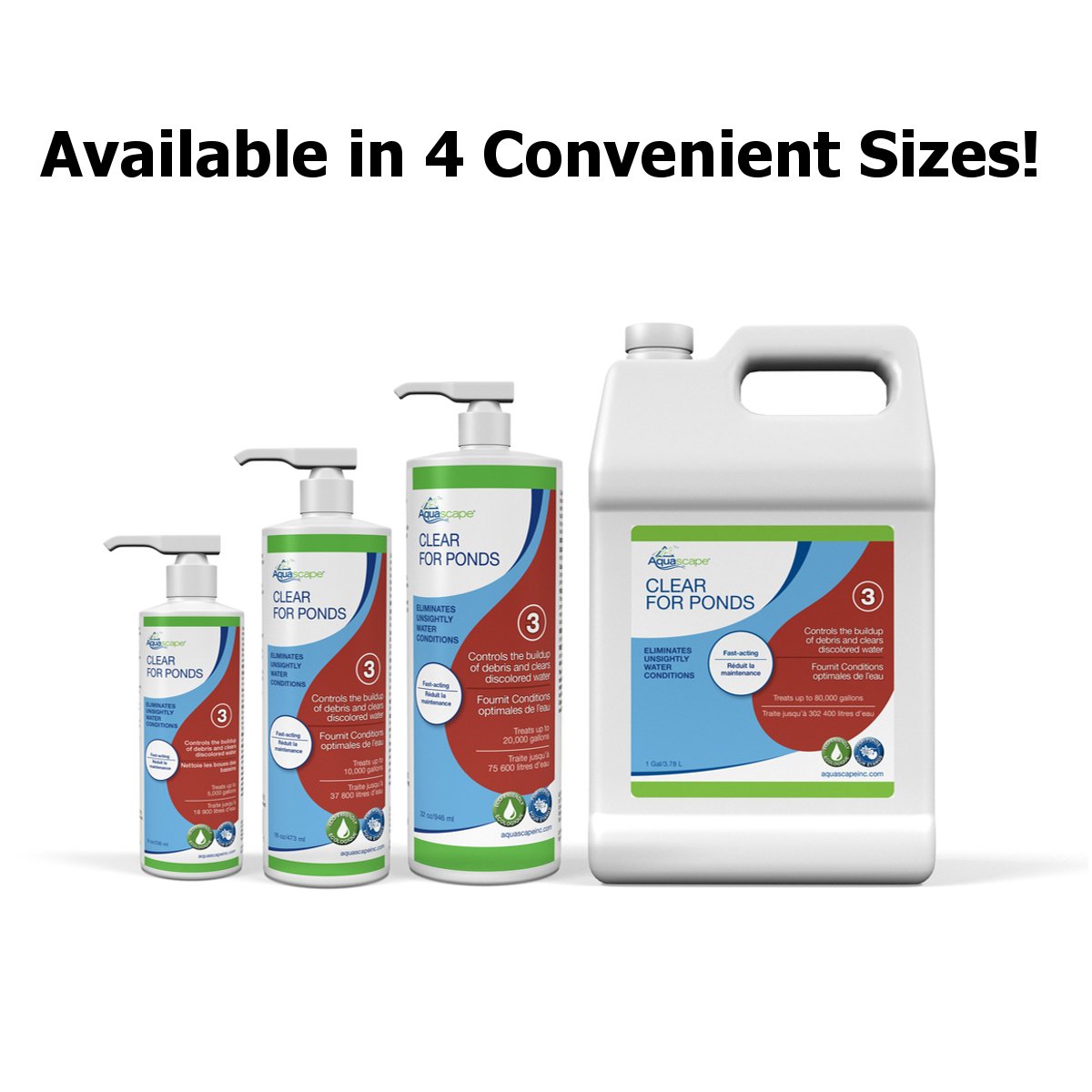 Aquascape CLEAR includes a phosphate binder to support healthier water quality.