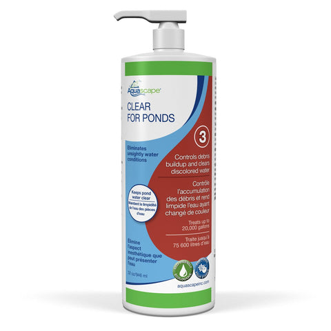 Aquascape CLEAR Water Treatment clarifies pond water for koi and fish.