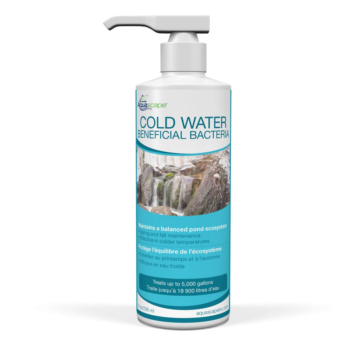 Aquascape Cold Water Bacteria bottle top dosing for precise application in ponds.