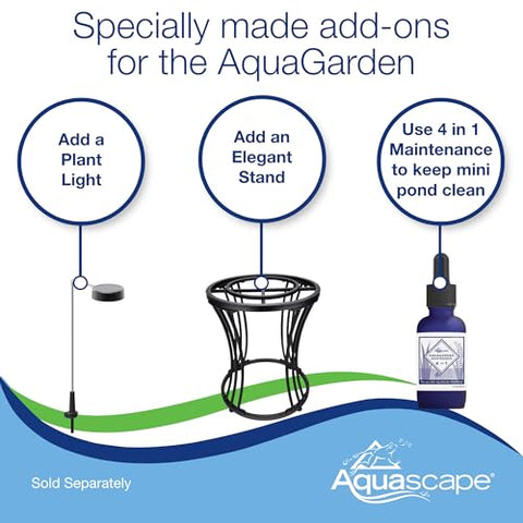 Aquascape compact balcony setup with steel gray Aquagarden container.