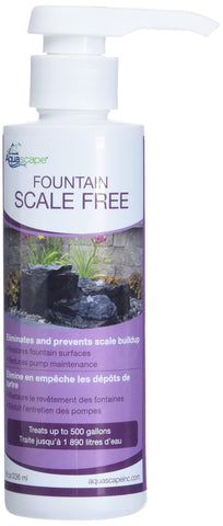 Aquascape Fountain Scale Free bottle pouring for easy fountain dosing
