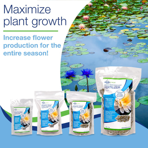 Aquascape pond-fertilizer supports leaf color and bloom potential in water gardens.