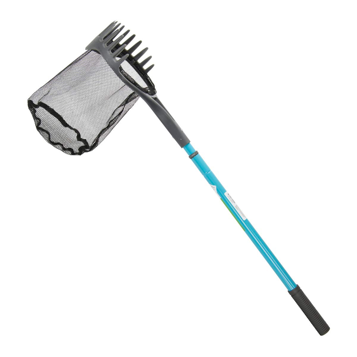 Aquascape Pond Shark Net extended handle for easy reach during pond cleaning.