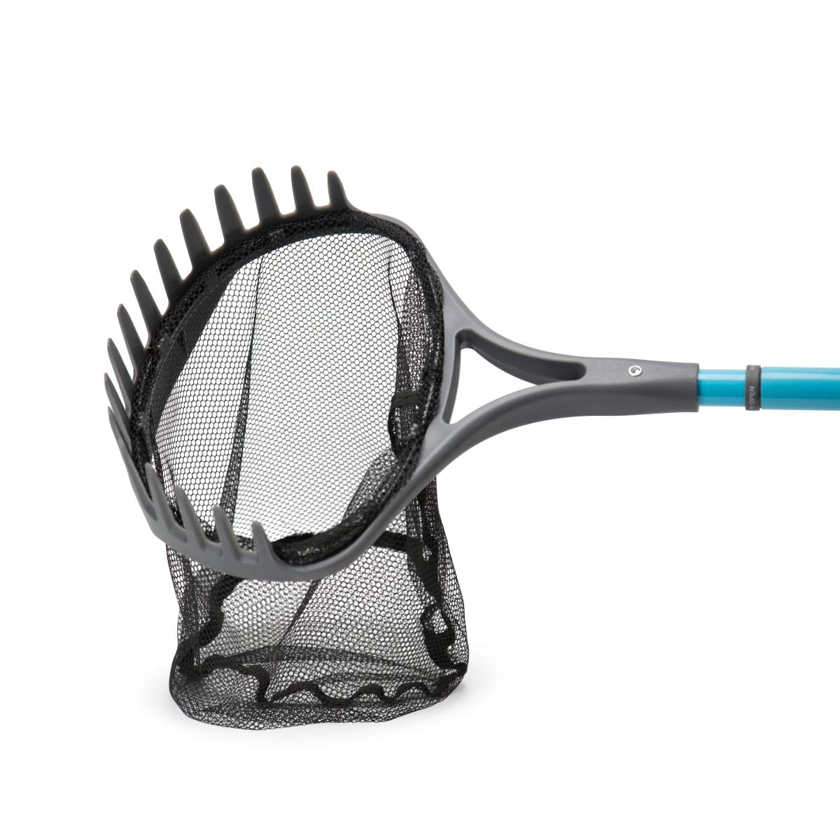 Aquascape Pond Shark Net telescoping handle extends up to 60 inches for deep areas.