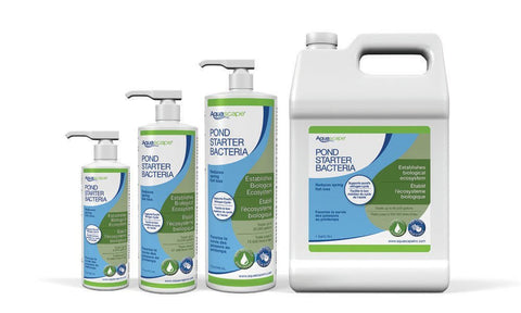 Aquascape Pond Starter Bacteria demonstration of dosing for treated water clarity