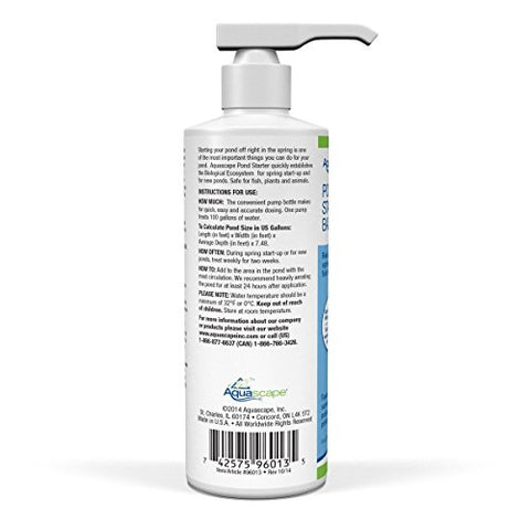 Aquascape Pond Starter Bacteria pump-top enabling precise dosing for reliable treatments