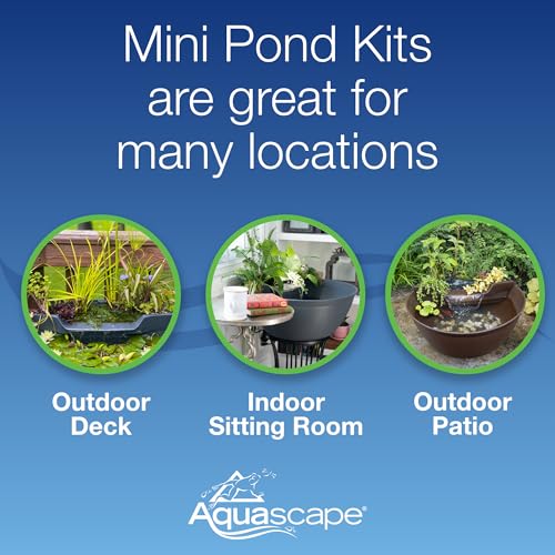 Aquascape pond and waterfall kit in action with gentle cascading water.