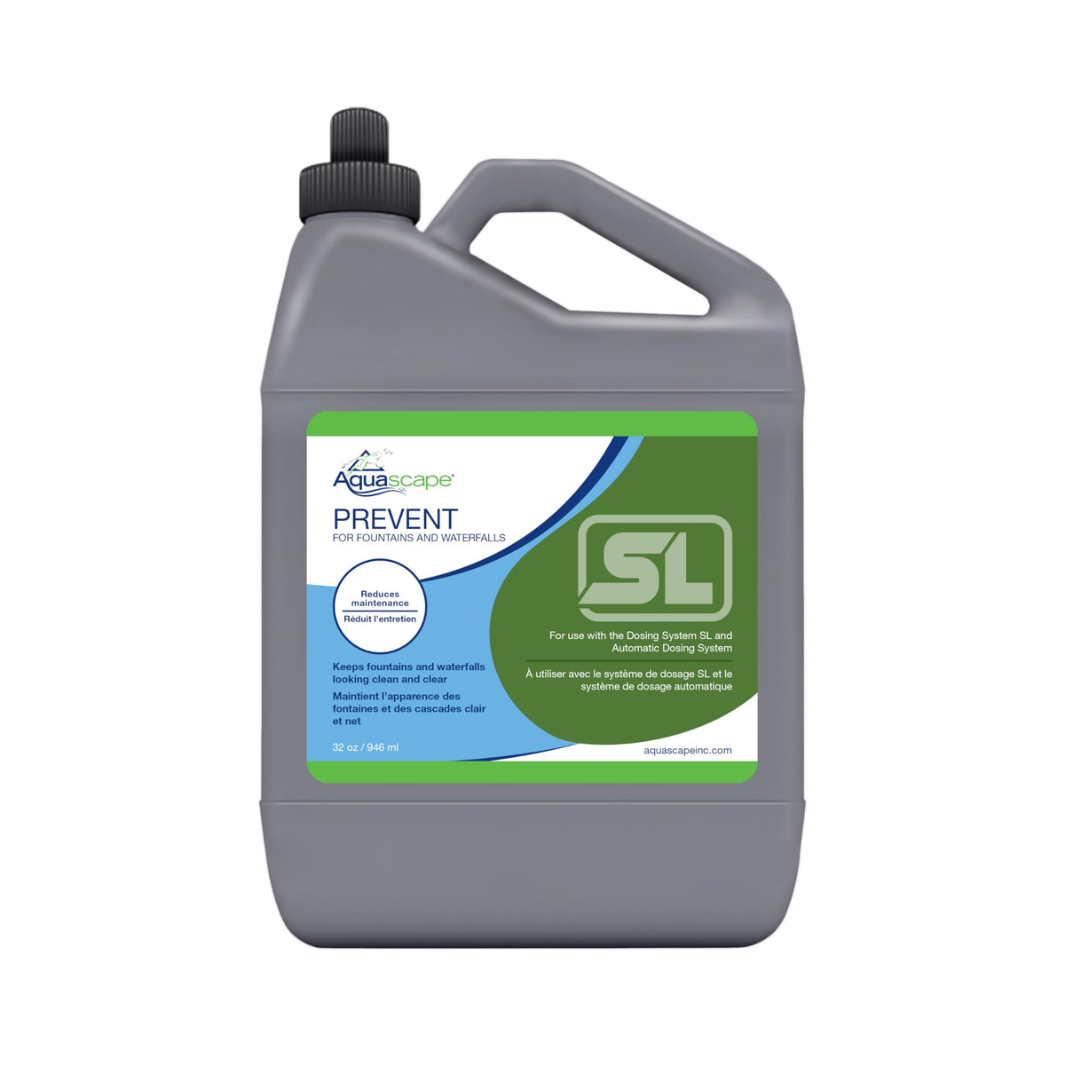 Aquascape Prevent bottle closeup for compact dosing in fountains.
