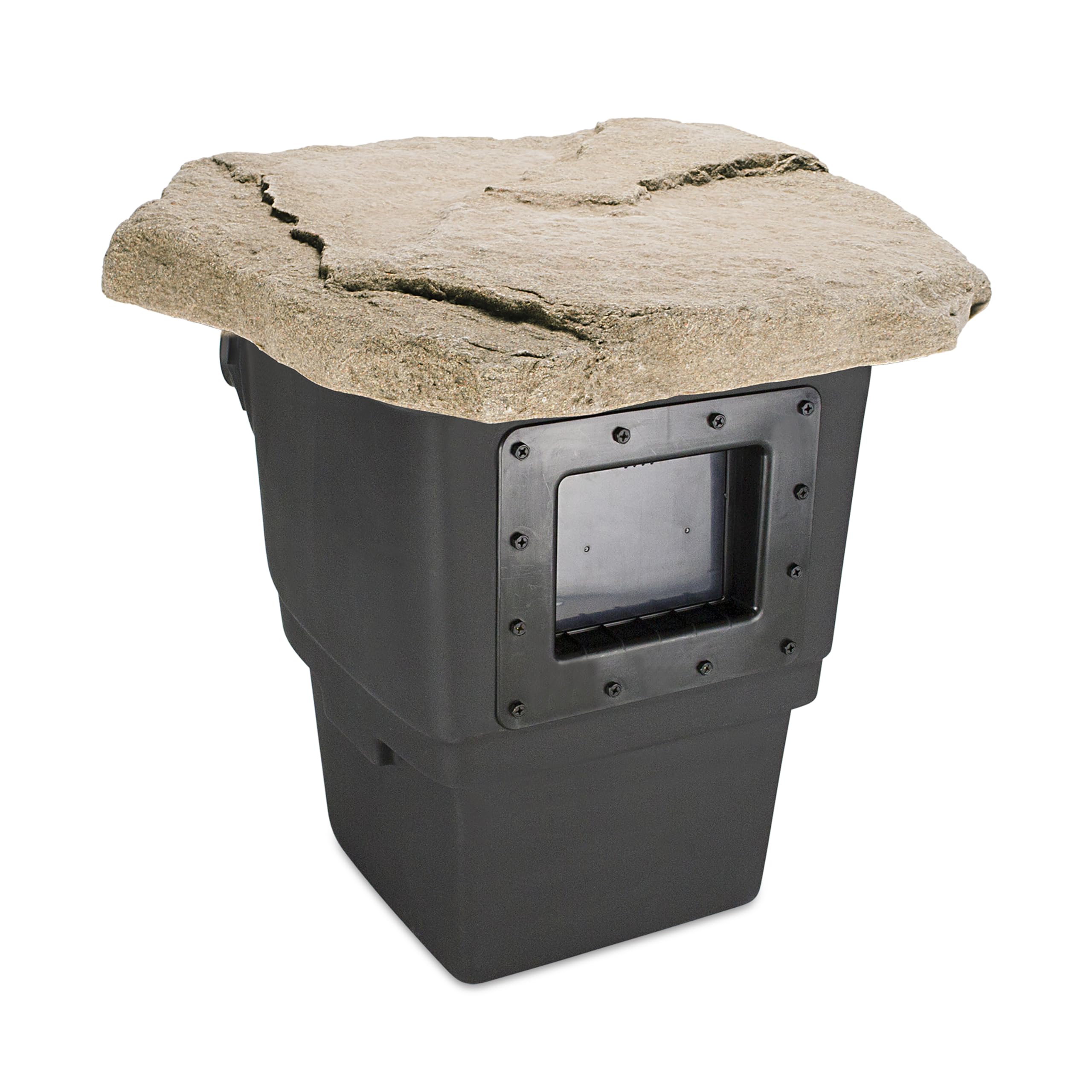 Aquascape Signature Series durable faux rock lid for easy maintenance.