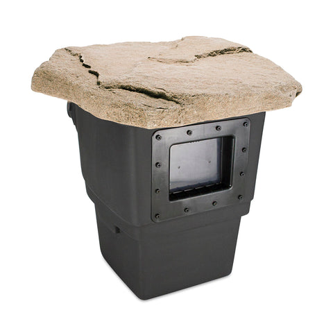 Aquascape Signature Series durable faux rock lid for easy maintenance.