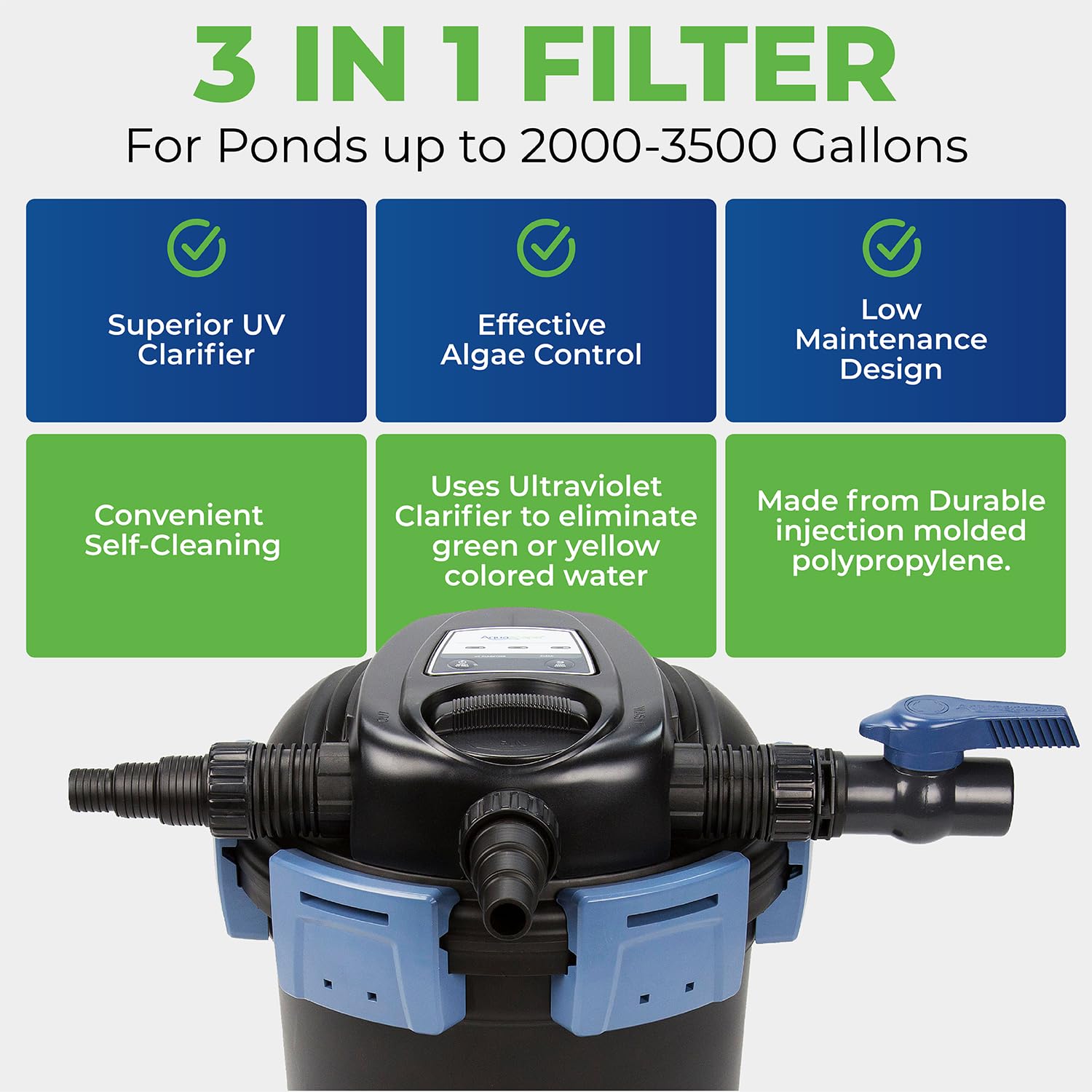 Aquascape UltraKlean control area and filter in use during operation