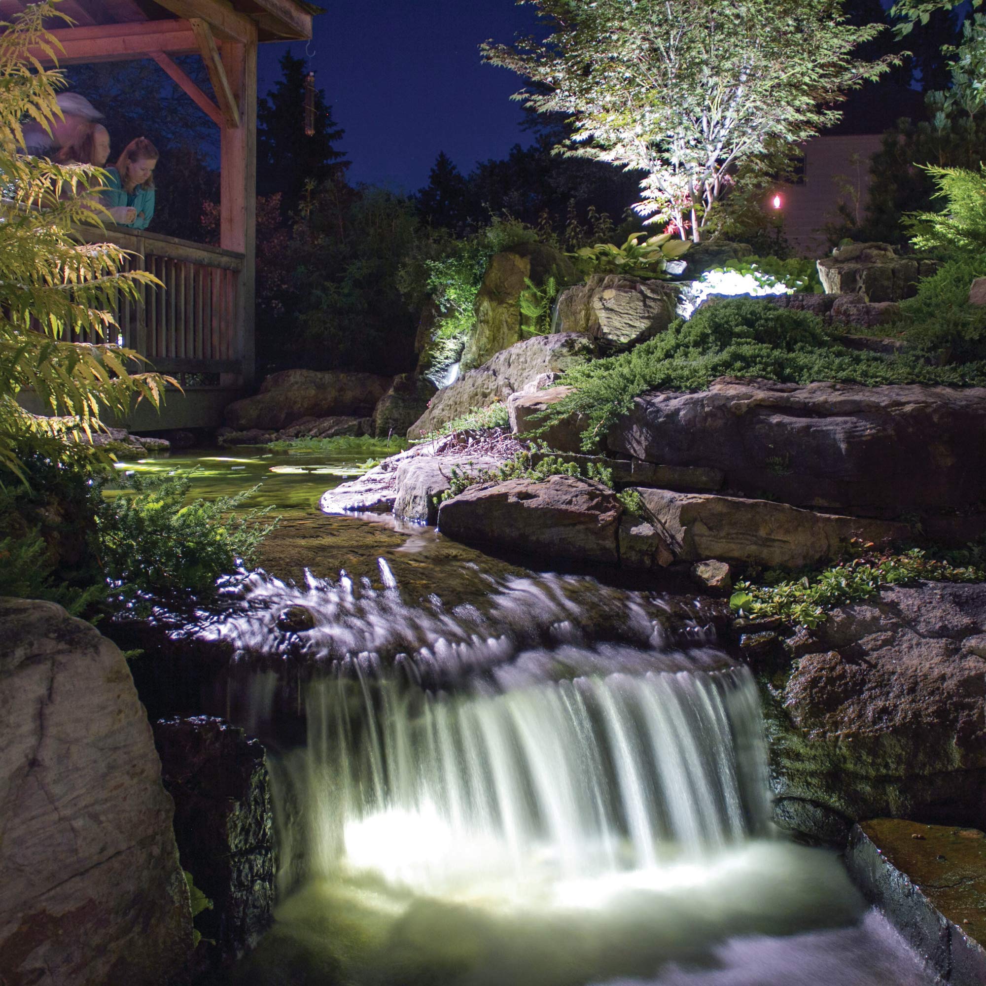 Aquascape waterproof submersible pond light designed for full immersion.