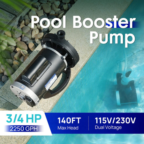 AQUASTRONG booster pump compatible with Vac-Sweep cleaners for easy installation