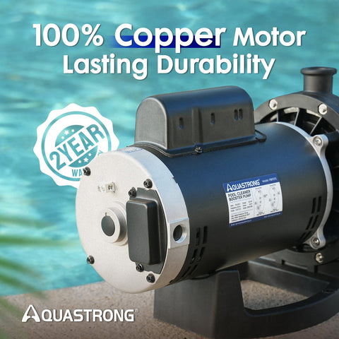 AQUASTRONG booster pump delivering strong water flow for effective cleaning