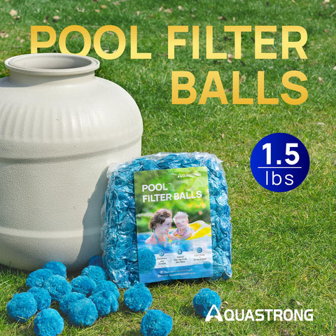 AQUASTRONG filter balls inside a sand filter demonstrating easy replacement.