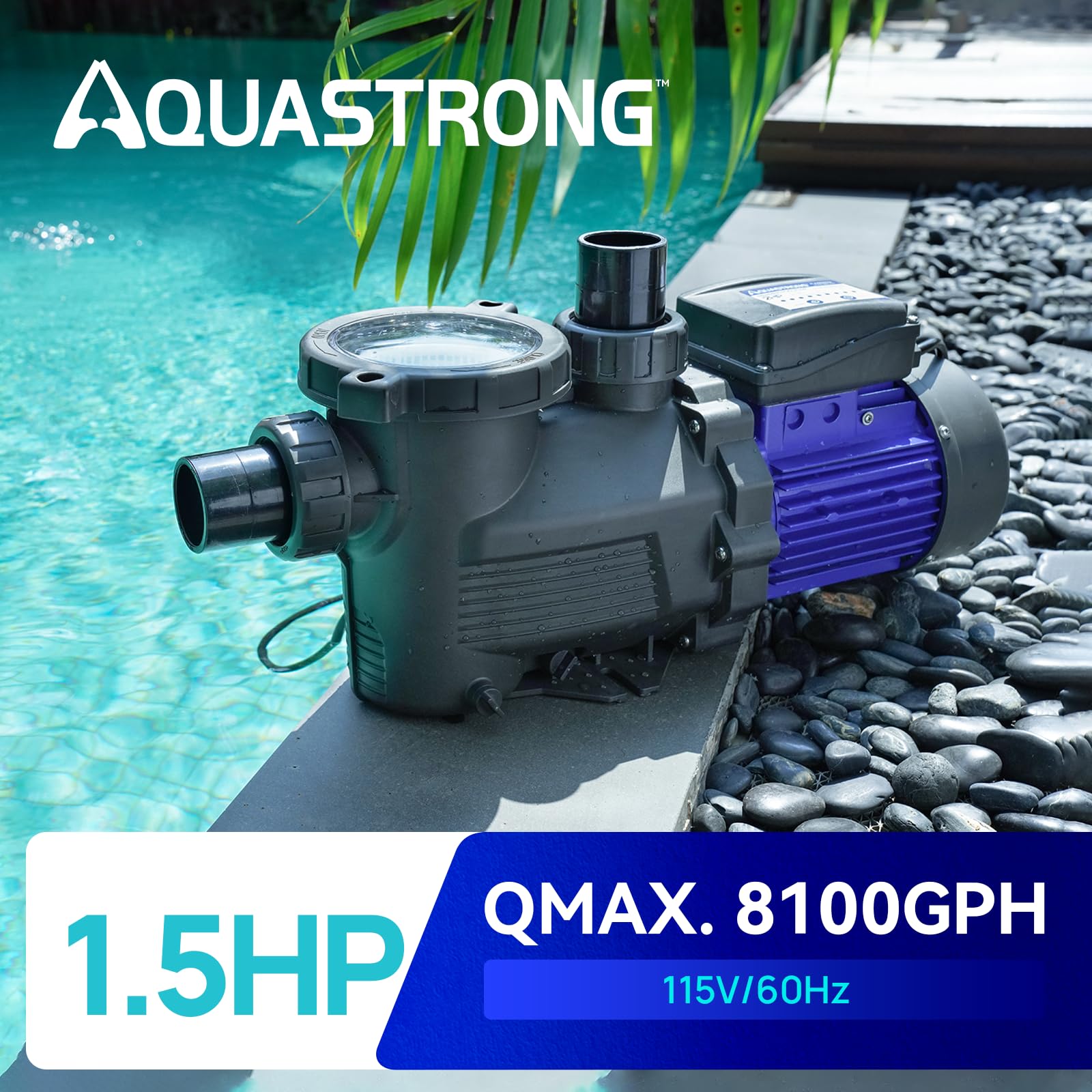 Aquastrong adapters for 1.5 and 2 inch connections for versatile installation