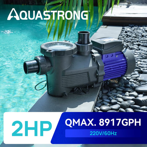 AQUASTRONG adapters 1.5 and 2 inches enable flexible pool connections.