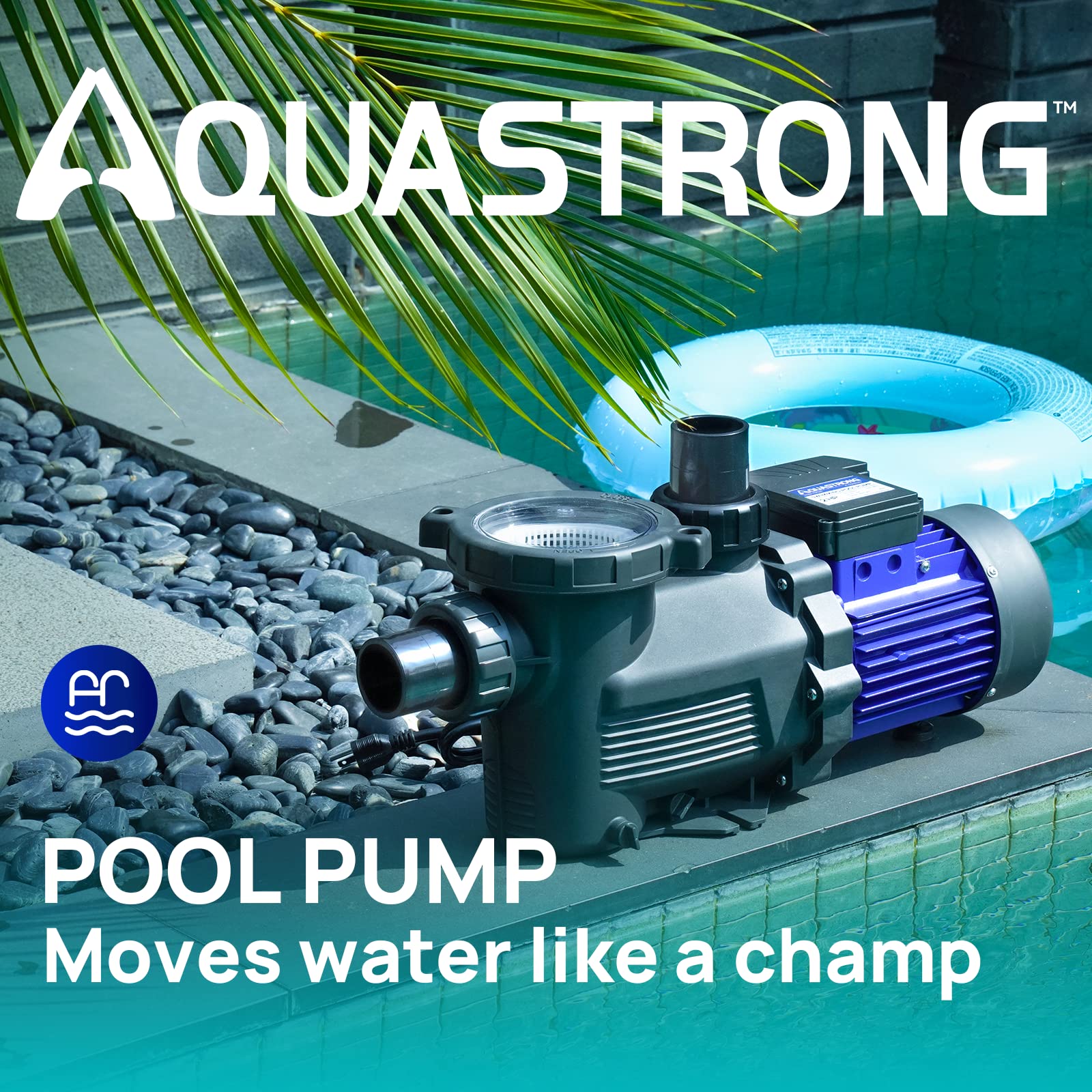 Aquastrong self-priming pump simplifies setup and reduces priming effort.