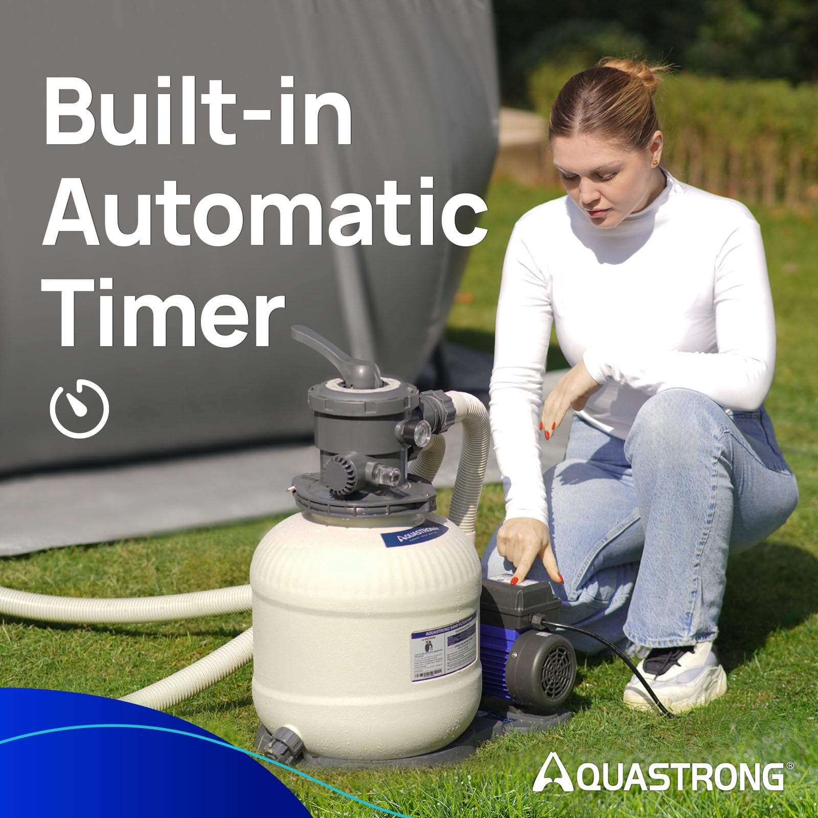 AQUASTRONG sand filter pump hose adapters kit for easy pool compatibility