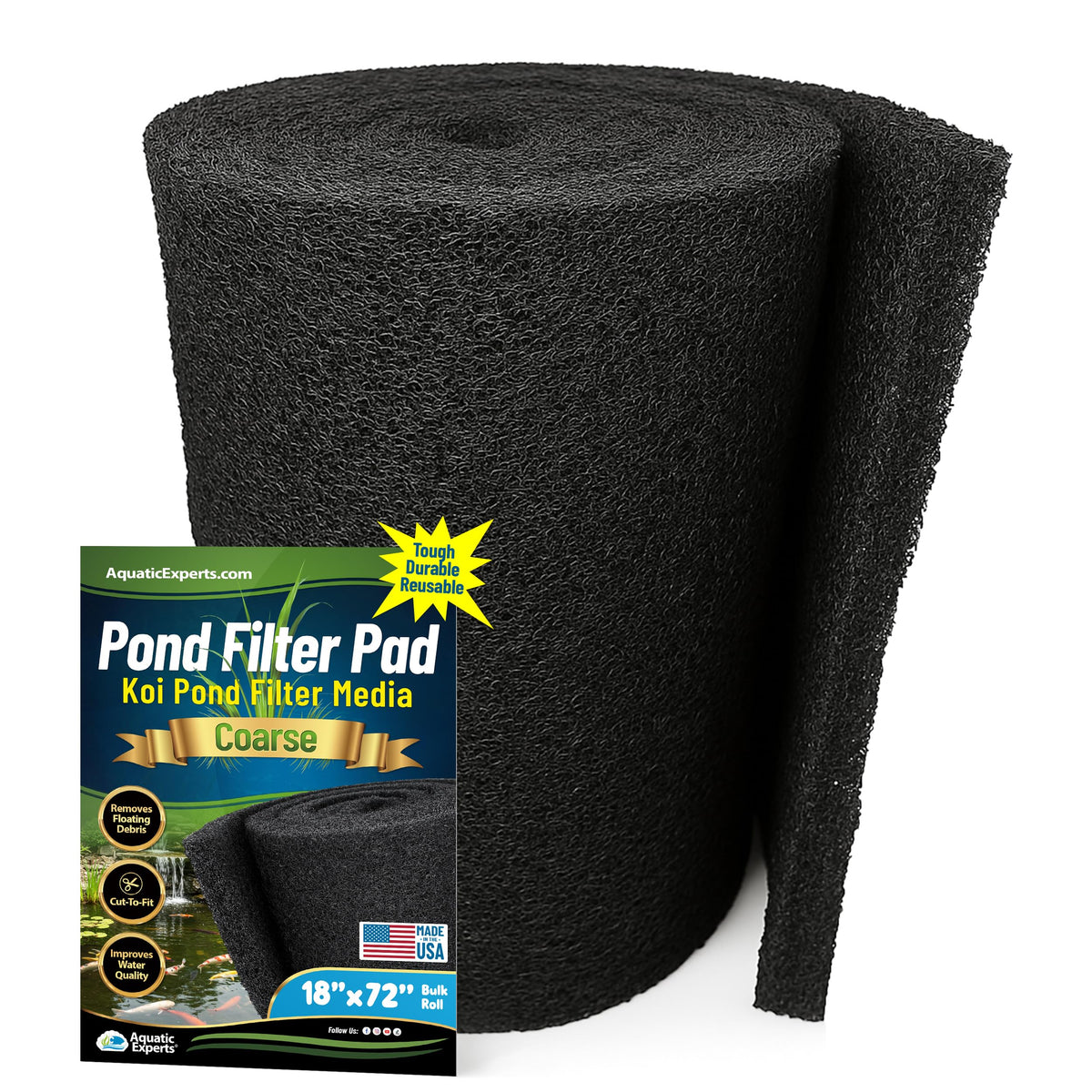 Aquatic Experts Classic koi pond filter pad coarse roll for strong mechanical filtration