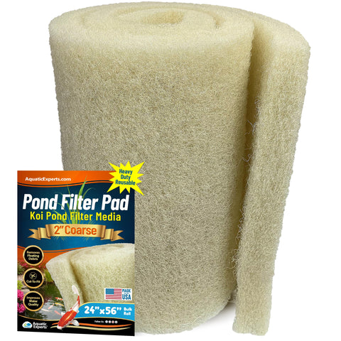 Aquatic Experts Cream Coarse Pond Filter Pad 2in thick for robust filtration.