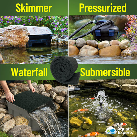 Aquatic Experts usa-made filter pad cut-to-fit for koi ponds.