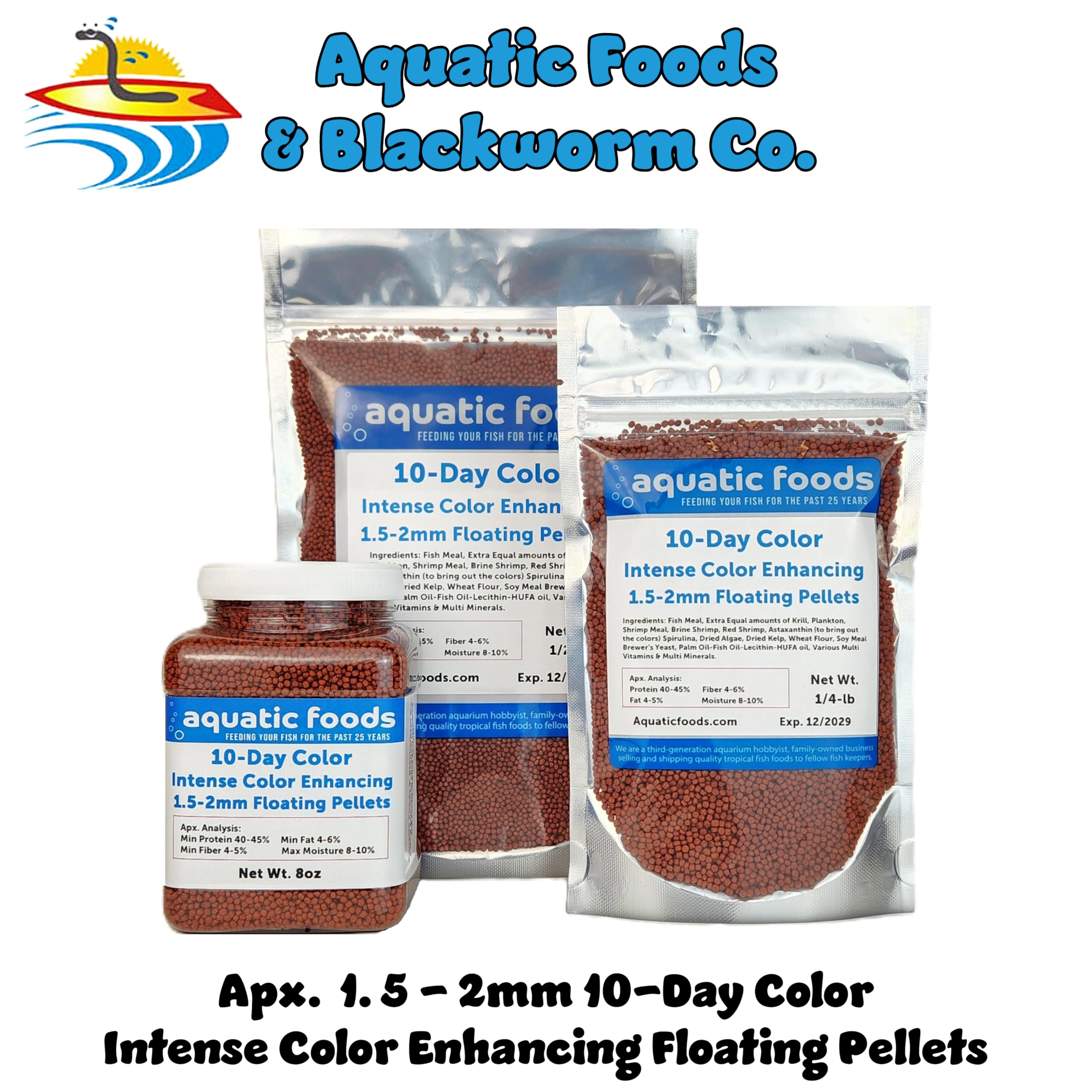 Aquatic Foods Ultra Intense Pellets for discus promote color in a calm tank