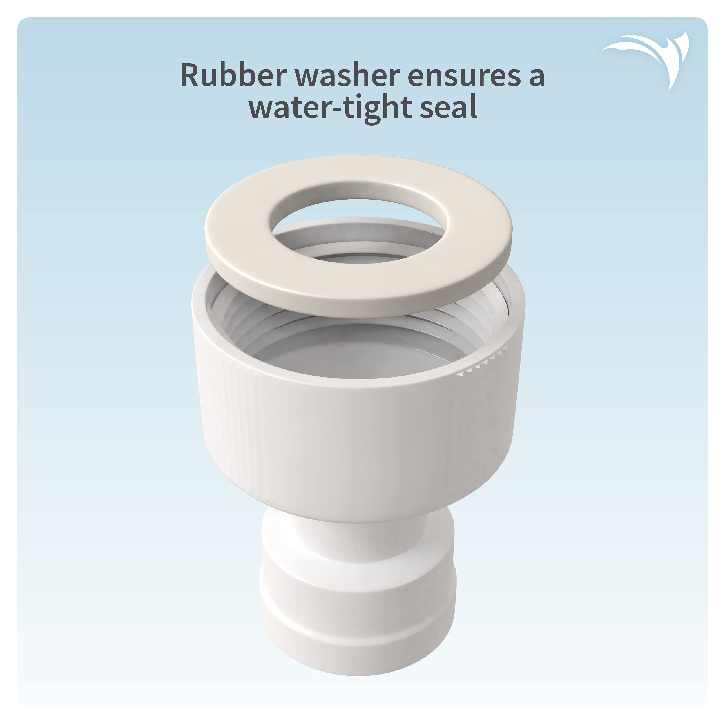 Aquatic Life blue retainer clip keeps tubing firmly in place.