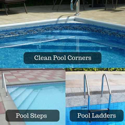 Aquatix Pro angled handle aids underwater scrubbing.