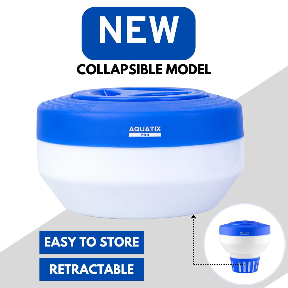 Aquatix Pro chlorine dispenser cap twist-lock for secure tablet containment