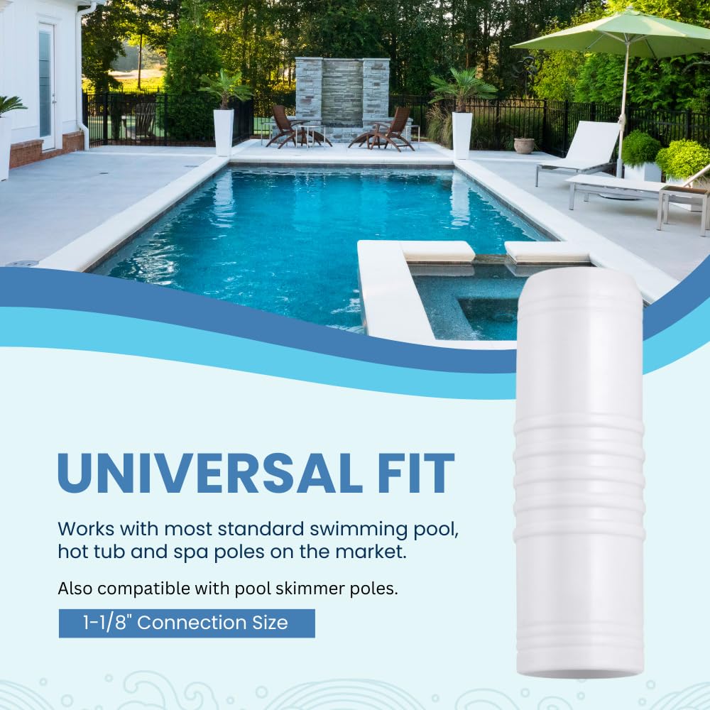Aquatix Pro ergonomic grooved grip ensures comfortable handling on wet pool tasks.