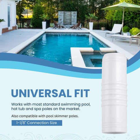 Aquatix Pro ergonomic grooved grip ensures comfortable handling on wet pool tasks.